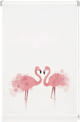 Produktbild von Gardinia EASYFIX Rollo Digiprint Flamingo 110 x 150 cm Farbe: weiß/Nachbildung