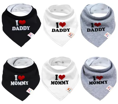 Produktbild von I Love Mommy Daddy Dreieckstücher Baby M.M.C. weich und saugstark