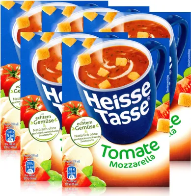 Produktbild von Heisse Tasse Tomate Mozzarella mit Croûtons 3 Beutel á 17,8g (5er Pack)