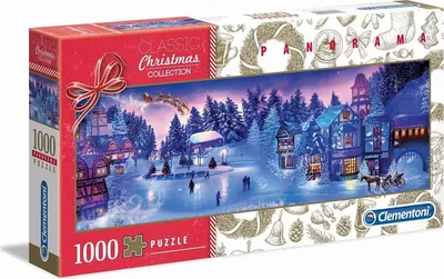 Zdjęcie produktu dla Clementoni 39582 Panorama Puzzle Christmas Dream 1000 elementów