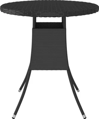 Obrázok produktu pre vidaXL Záhradný stôl čierny 70x70x73 cm Poly ratan