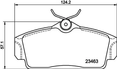 Produktbild von HELLA Bremsbeläge Satz Vorne Bremsklötze für NISSAN ALMERA II Hatchback (N16) 8DB 355 018-441