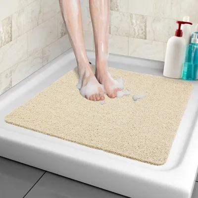 Obrázek produktu pro Protiskuzová podložka pod sprchu z PVC s masážní strukturou, rozměry 60 x 60 cm, barva béžová