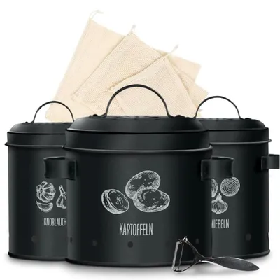 Immagine prodotto di KitchenQuality Pratico contenitore per verdure, set di 3 contenitori per verdure
