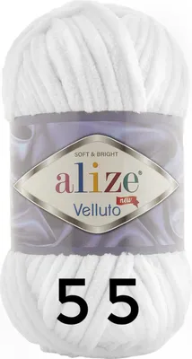 Produktbild von Alize Velluto, 100g/68m 55 white