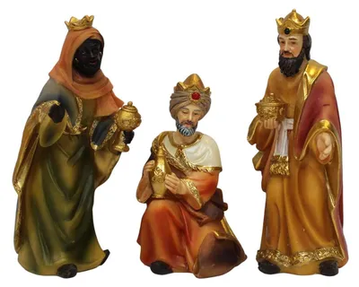 Produktbild von Krippenfiguren Heilige Drei Könige 3-teilig Polyresin 15 cm Deko