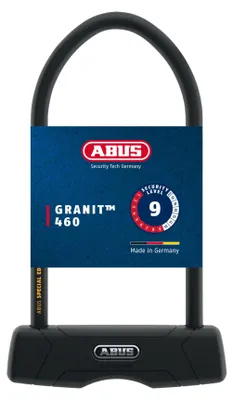 Produktbild von ABUS Bügelschloss Granit 460 + USH460-Halterung - Fahrradschloss mit Rundbügel - ABUS-Sicherheitslevel 9-300 mm Bügelhöhe
