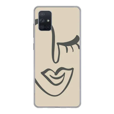 Produktbild von MuchoWow® Handyhülle Schutzhülle Hülle für Samsung Galaxy A71 Frau - Gesicht - Kunst Silikon Softcase Handy Hülle - Kartenbesitzer