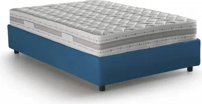 Produktbild von Doppelbett Dcacac, Containerbett mit Stoffbespannung, 100%  Italy, Frontöffnung, inklusive Matratze 160x190 cm, Blau