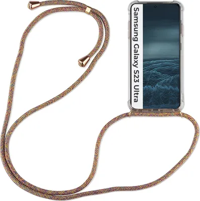 Produktbild von Handykette für Samsung S21 S22 S23 S24 FE Plus Ultra Handyhülle mit Band Hülle Galaxy S23 Ultra Rainbow