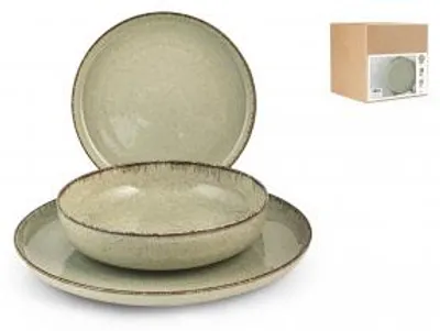 Immagine prodotto di H&H Servizio Tavola 12 Pezzi Pearl Verde In Porcellana