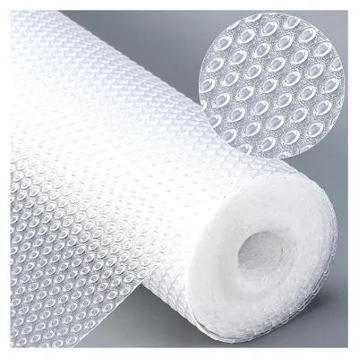 Produktbild von Rutschfeste Schubladenmatte 60 x 600 cm, Antirutschmatte mit 70 Doppelseitigen Klebepunkten für Schränke und Kühlschränke (Transparent)