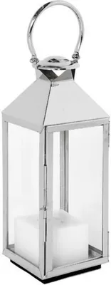 Produktbild von Casa Padrino Designer Edelstahl Laterne mit Griff 18 x 18 x H. 67 cm - Luxus Accessoires