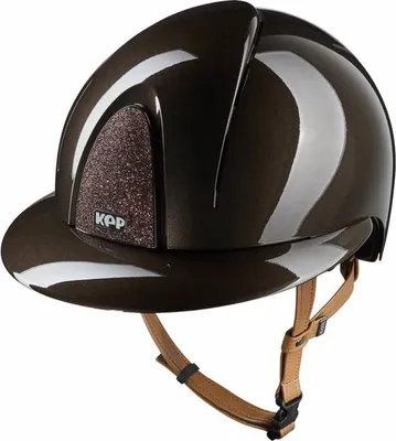 Produktbild von KEP Italia Reithelm Smart NOVA Polish2 brown Kinnriemen beige, Größe:M