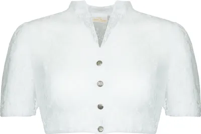 Produktbild von Pierre Marcel Transparente Damen Dirndlbluse Hailey aus Spitze - Weiß Größe: 46