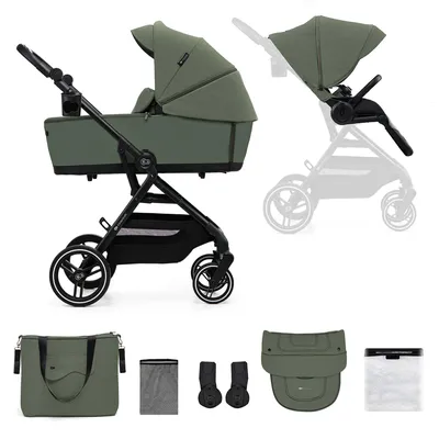 Produktbild von Kinderkraft YOXI Trio passeggino 3-in-1 fino a 27 kg con navicella Verde