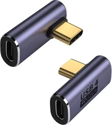 Immagine prodotto di INF Adattatore TYPE-C femmina a TYPE-C maschio curvo a U, 2 pezzi