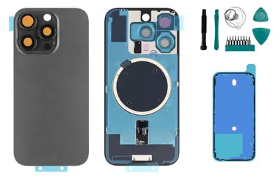 Produktbild von iPhone 16 Pro Backcover Titan Schwarz - Set