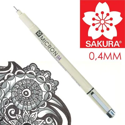 Produktbild von Sakura Pigma Micron Fineliner Black 0,20–0,50 mm - 04 - 0,40 mm