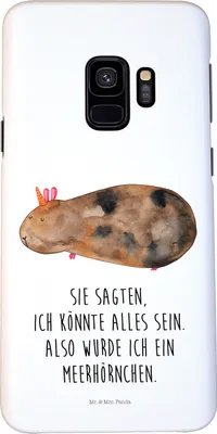 Produktbild von Mr. & Mrs. Panda Samsung Galaxy S9 Handyhülle Einhorn Meerschweinchen - Weiß - Geschenk, Handy Case, Cover, Hülle, Schutzhülle, Meericorn, Meerschwein, Einhörner, Unicorn