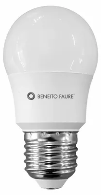 Productafbeelding van 7-W LED-bollamp, E14-fitting, 360° lichtverspreiding, 3000 K warm wit licht, 750 lm, dimbaar (TRIAC), beschermingsklasse IP20 - Beneito & Faure