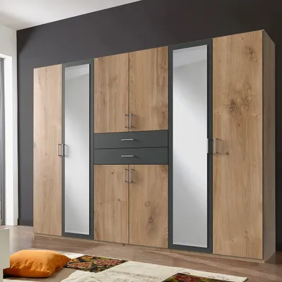 Produktbild von Kleiderschrank 270 cm in Eiche DUNMORE-43