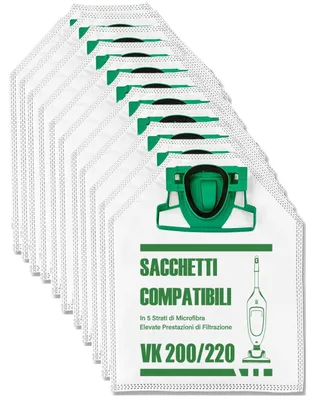 12 Staubsaugerbeutel für Vorwerk VK200 FP200