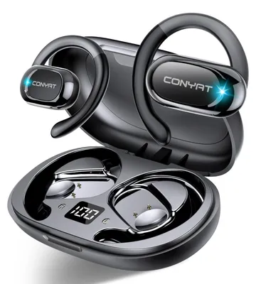Obrázek produktu pro Sluchátka s umělou inteligencí, překlad do 164 jazyků, 6 režimů, otevřený design, Bluetooth 5.0, výdrž baterie 58 hodin, 3v1 funkce a vysoká kvalita zvuku, černá barva