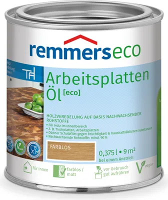 Produktbild von Remmers Arbeitsplatten-Öl [eco] farblos 0,375 l, Holzpflege