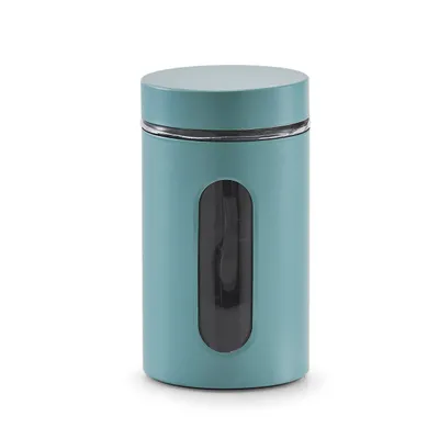 Produktbild von ZELLER 19548 Vorratsglas 900 ml mit Metallmantel EUKALYPTUS, pulverbeschichtet