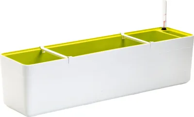 Produktbild von PLASTIA s.r.o. Samozavlažovací truhlík Berberis bílá + zelená 80 cm