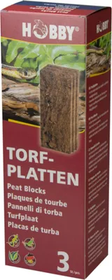 Produktbild von Hobby Torfplatten, 3 Stück - natürliche Dekoration für Aquarien und Terrarien