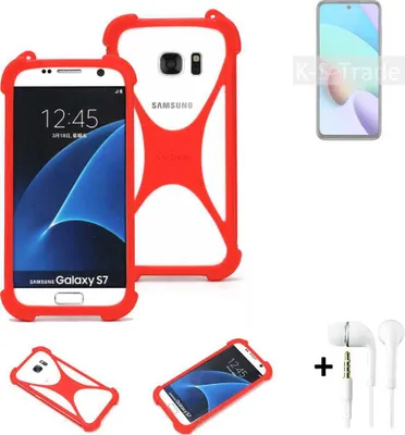 Produktbild von Handy-hülle + Kopfhörer kompatibel mit Xiaomi Redmi 10 2022 Schutz-hülle Bumper Silikon Schutz Hülle Cover Case Silikoncase Silikonbumper TPU