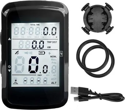 Image de Compteur de vélo étanche - Écran LED 2,4 pouces - Compteur de vitesse et compteur kilométrique - Support pour guidon et capteurs inclus - Noir