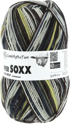 Produktbild von Lang Yarns - Super Soxx Color 4-fach 0396 petrol gelb