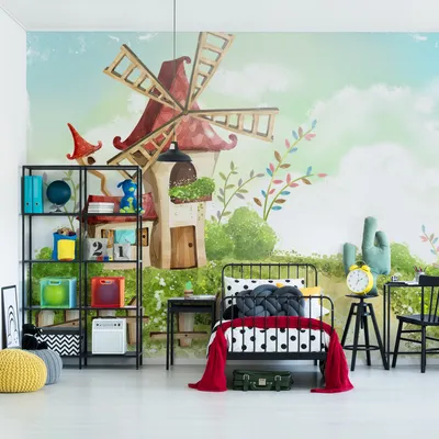 Produktbild von Muralo XXL Vlies FOTOTAPETE DORF MueHLE Pflanzen Himmel Dekor (B) 368 cm x (H) 254 cm Tapete Wandtapete WOHNZIMMER SCHLAFZIMMER 4861