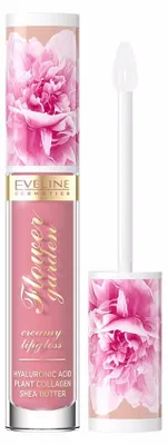 Produktbild von Eveline Cosmetics Flower Garden – glänzender, pflegender Lipgloss, Farbton 02 – 3er Pack