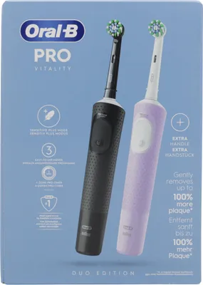 Produktbild von Braun Oral-B Vitality Pro D103 Duo Black/Lilac Violet Elektrische Zahnbürste