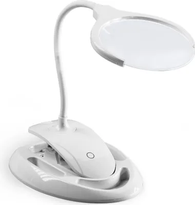 Produktbild von Uhrmacherlupe Standlupe mit LED Licht, 6 LEDs, dimmbar, 6000K Schmucklupe