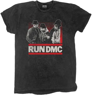 Obrázok produktu pre Run DMC Gradient Bars (Wash Collection) Dip-Dye On Black L Tričko
