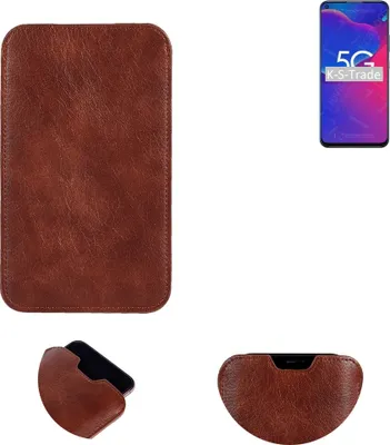 Produktbild von K-S-Trade Schutzhülle Handyhülle kompatibel mit ZTE Axon 11 SE Handytasche Kunstleder Sleeve in braun