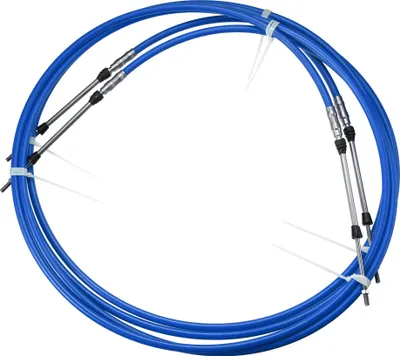 Produktbild von 2 Stück Marine Gashebel Fernbedienungsbox Kabel Blau 3 Meter