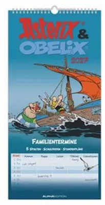 Produktbild von Asterix & Obelix Familienplaner 2027, 5 Spalten, 22 x 45 cm, Deutsches Kalendarium