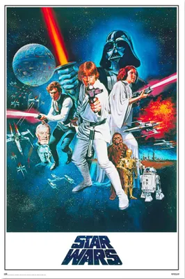 Image de Star Wars - Orange Sword Of Darth Vader - Film Poster - Taille 61x91,5 cm