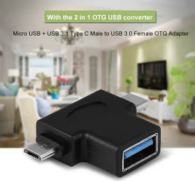 Produktbild von Mini 2 in 1 Micro USb USB 3.1 Typ C Stecker zu USB 3.0 Buchse OTG Konverter Adapter
