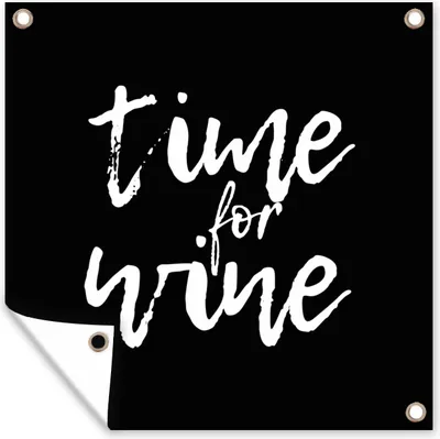 Produktbild von MuchoWow® 100x100 cm Outdoor-Poster Gartendeko Sichtschutz Garten Poster für den Garten  Wein - Getränke - Zitate