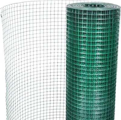 Produktbild von vidaXL Drahtzaun für Hühner Verzinkt mit PVC-Beschichtung 10x1 m Grün