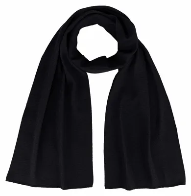 Produktbild von modAS Uni Schal Feinstrickschal aus 100% Wolle (Wolle) - Wollschal Damen Herren Schal aus Wolle Warm Weich in Schwarz