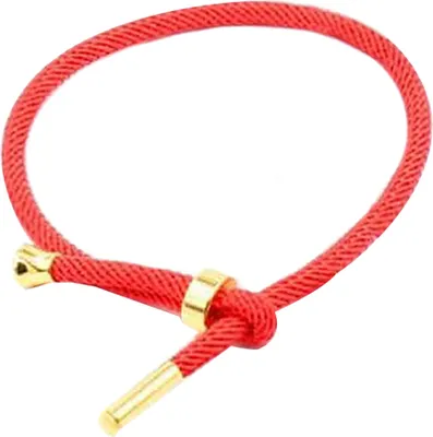 Produktbild von 3mm Uni Titan Stahl geflochtenes Seil Glücksarmband Armreif DIY Schmuck Geschenk-Rot