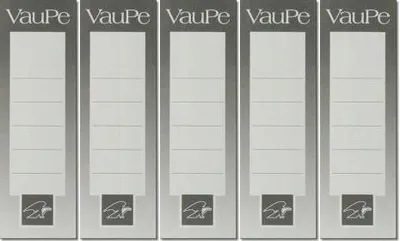 Produktbild von Vau-Pe Einstecketiketten für Ordner 26x152 mm Grau 25 Stück